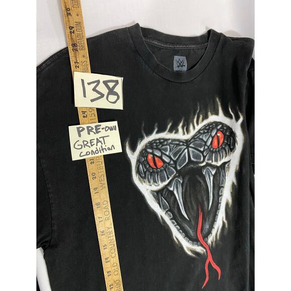 WWE Randy Orton RKO Snake Wrestling T-shirt Black Mens Size XL Wrestling Tee - Picture 4 of 9